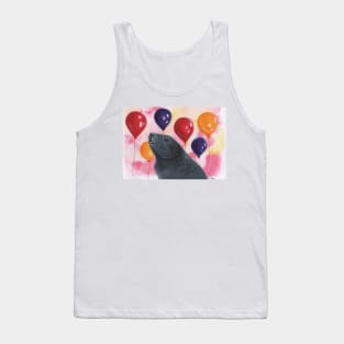 Grey Guinea Pig and Balloons Tank Top